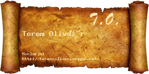 Terem Olivér névjegykártya